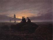 Caspar David Friedrich Moonsise over the Sea oil on canvas